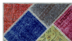 Iskece Bej Patchwork Yün El Dokuma Halısı 080 x 150 Apex Unique