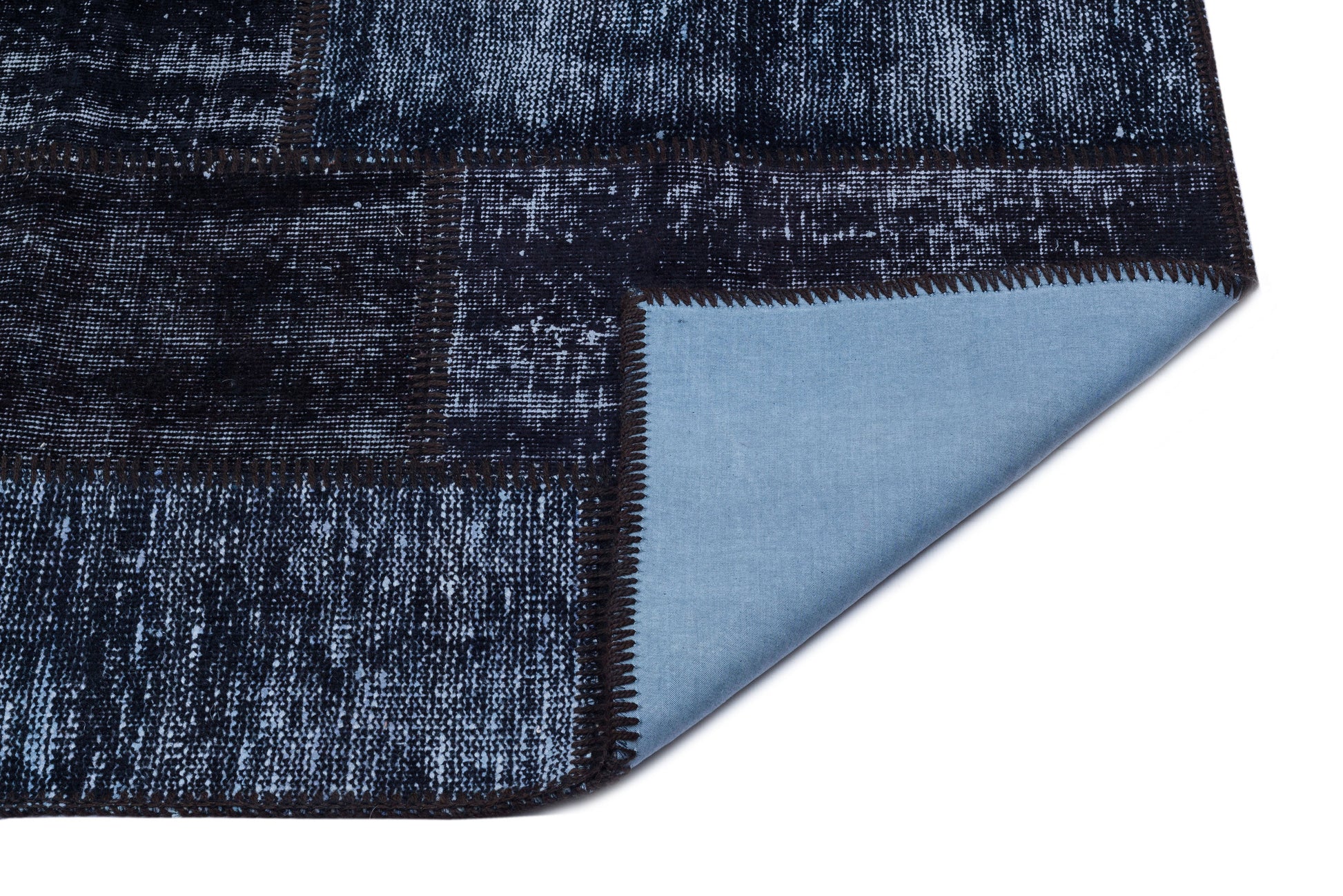 Iskece Siyah Eskitme Yün El Dokuma Halısı 080 x 150 Apex Unique