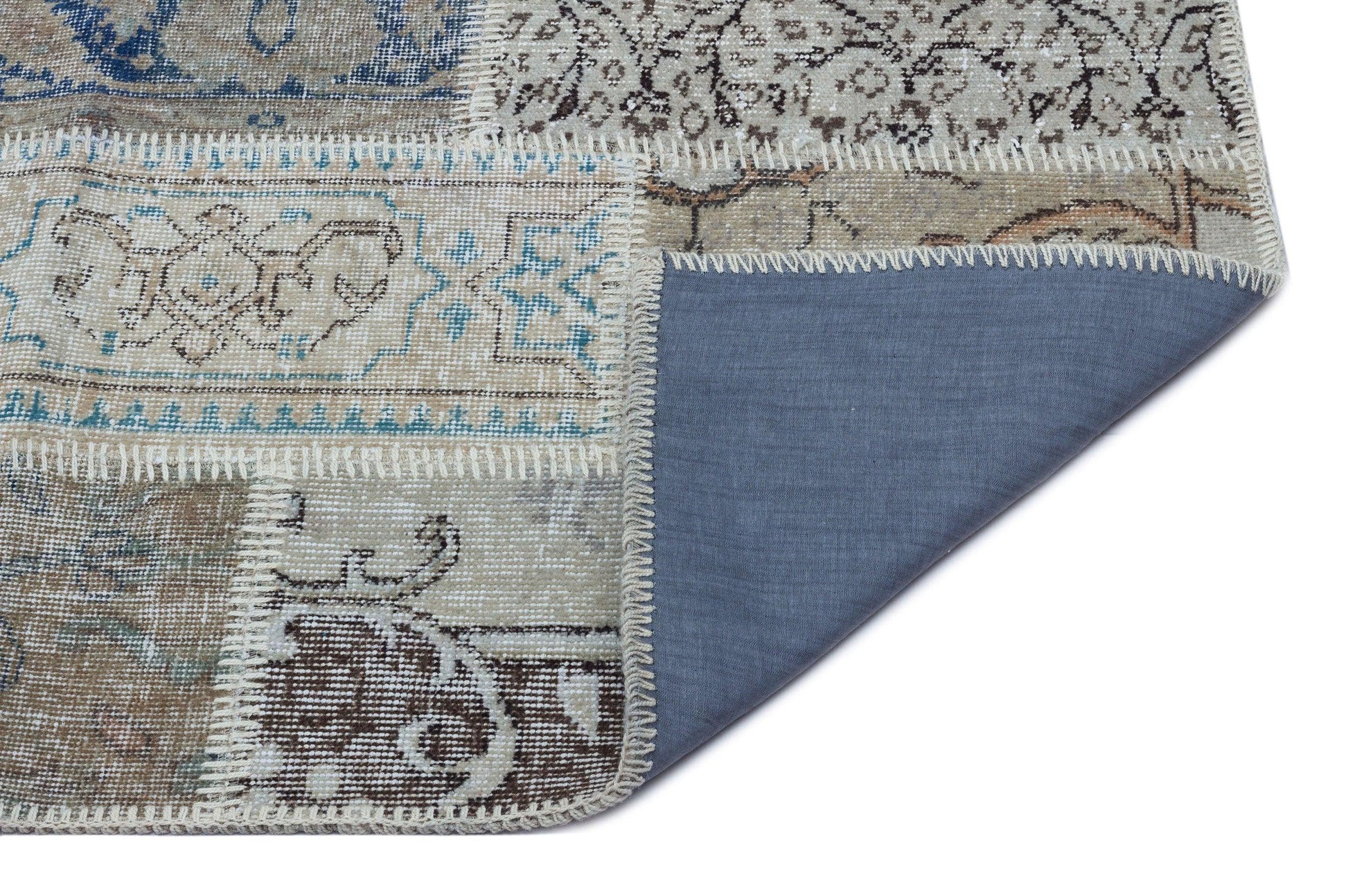 Bej Anadolu Bohem Eskitme Yün Halı 80x150 - Özel Seri