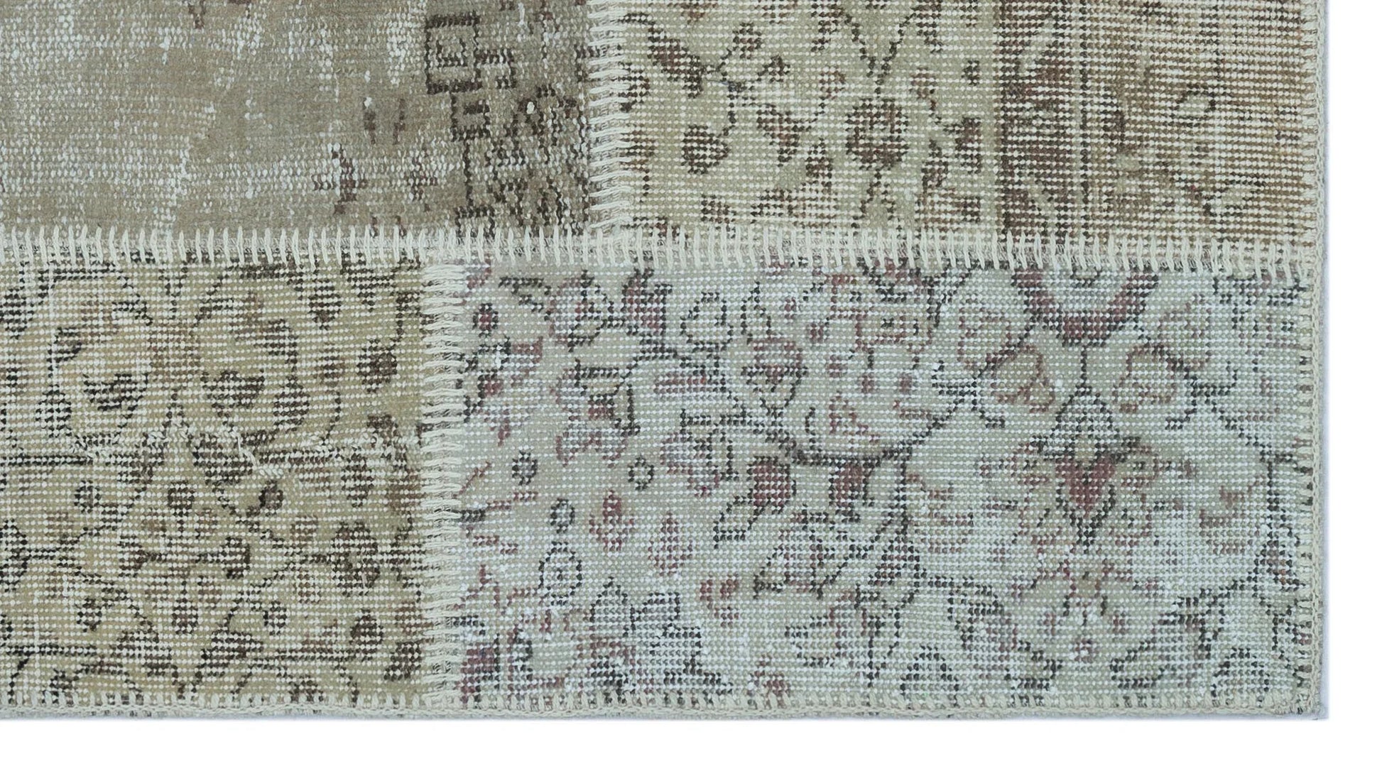 Bej Anadolu Bohem Eskitme Yün Halı 80x150 - Özel Seri