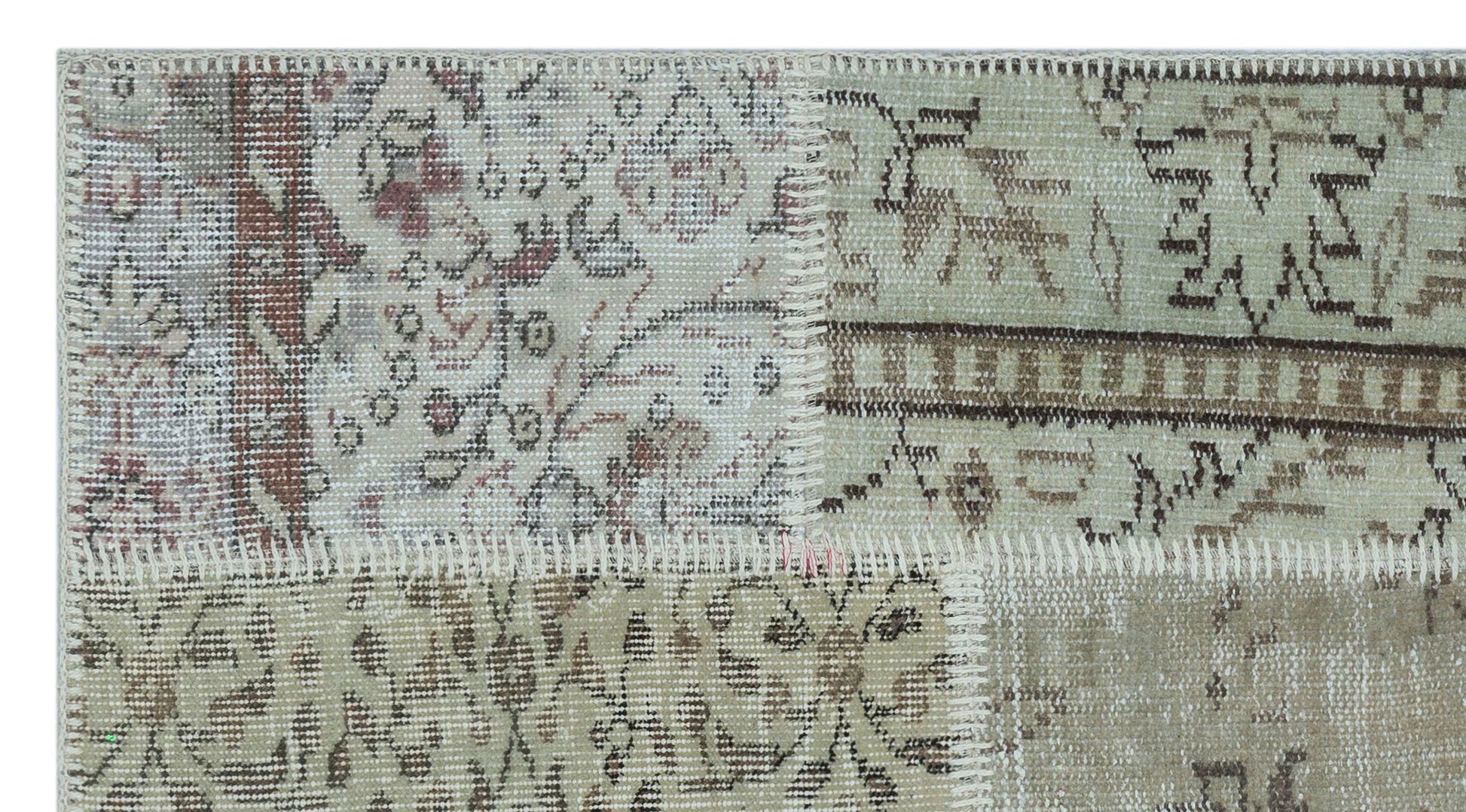 Bej Anadolu Bohem Eskitme Yün Halı 80x150 - Özel Seri