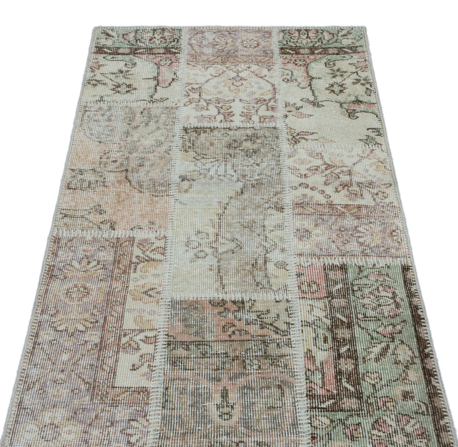 Bej Anadolu Bohem Eskitme Yün Halı 80x150 - Özel Seri