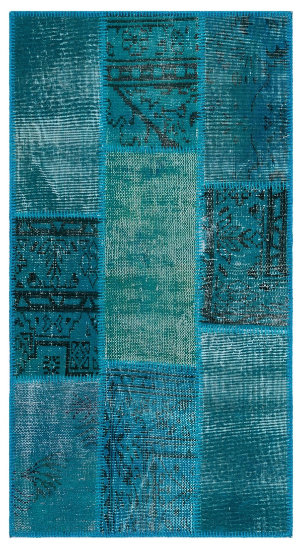 Beyaz Gri Anadolu Eskitme Geometrik Yün Halı 80x150 - Özel Seri