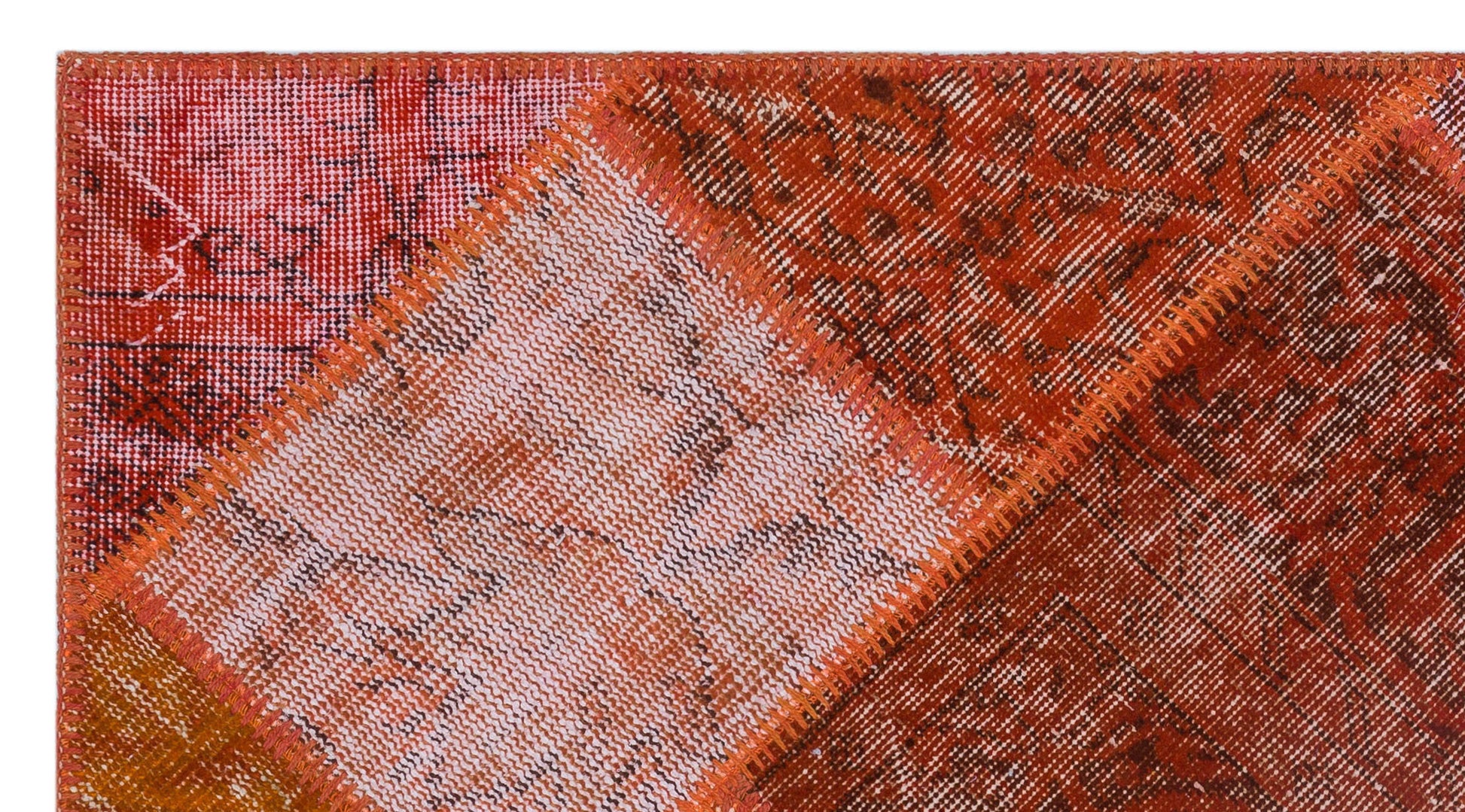 Iskece Kırmızı Eskitme Yün El Dokuma Halısı 080 x 150 Apex Unique