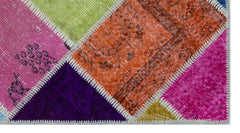 Iskece Bej Patchwork Yün El Dokuma Halısı 080 x 150 Apex Unique