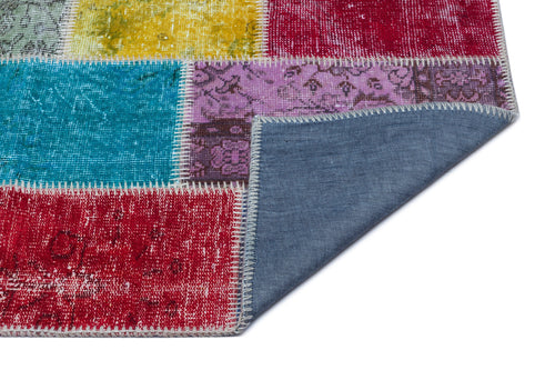 Iskece Bej Patchwork Yün El Dokuma Halısı 080 x 150 Apex Unique