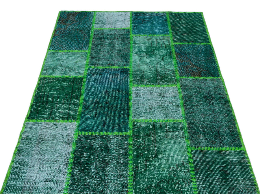 Yeşil Anadolu Bohem Eskitme Yün Halı 120x180 - Özel Seri