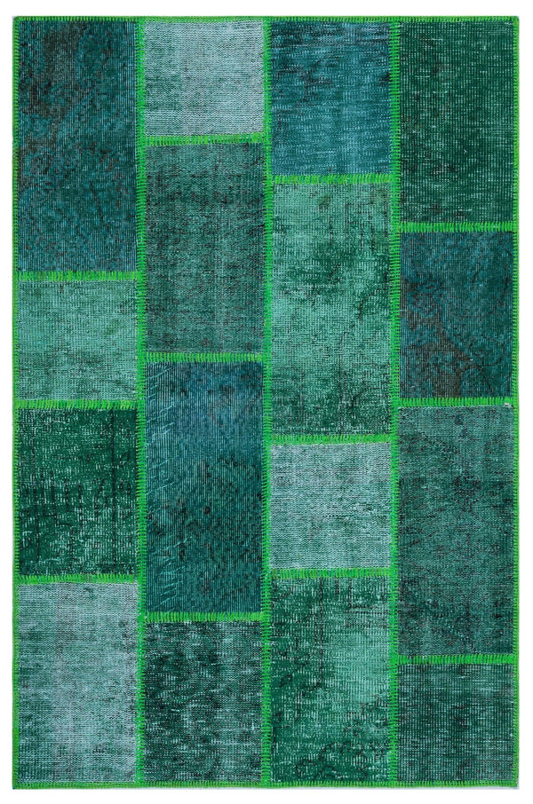 Yeşil Anadolu Bohem Eskitme Yün Halı 120x180 - Özel Seri