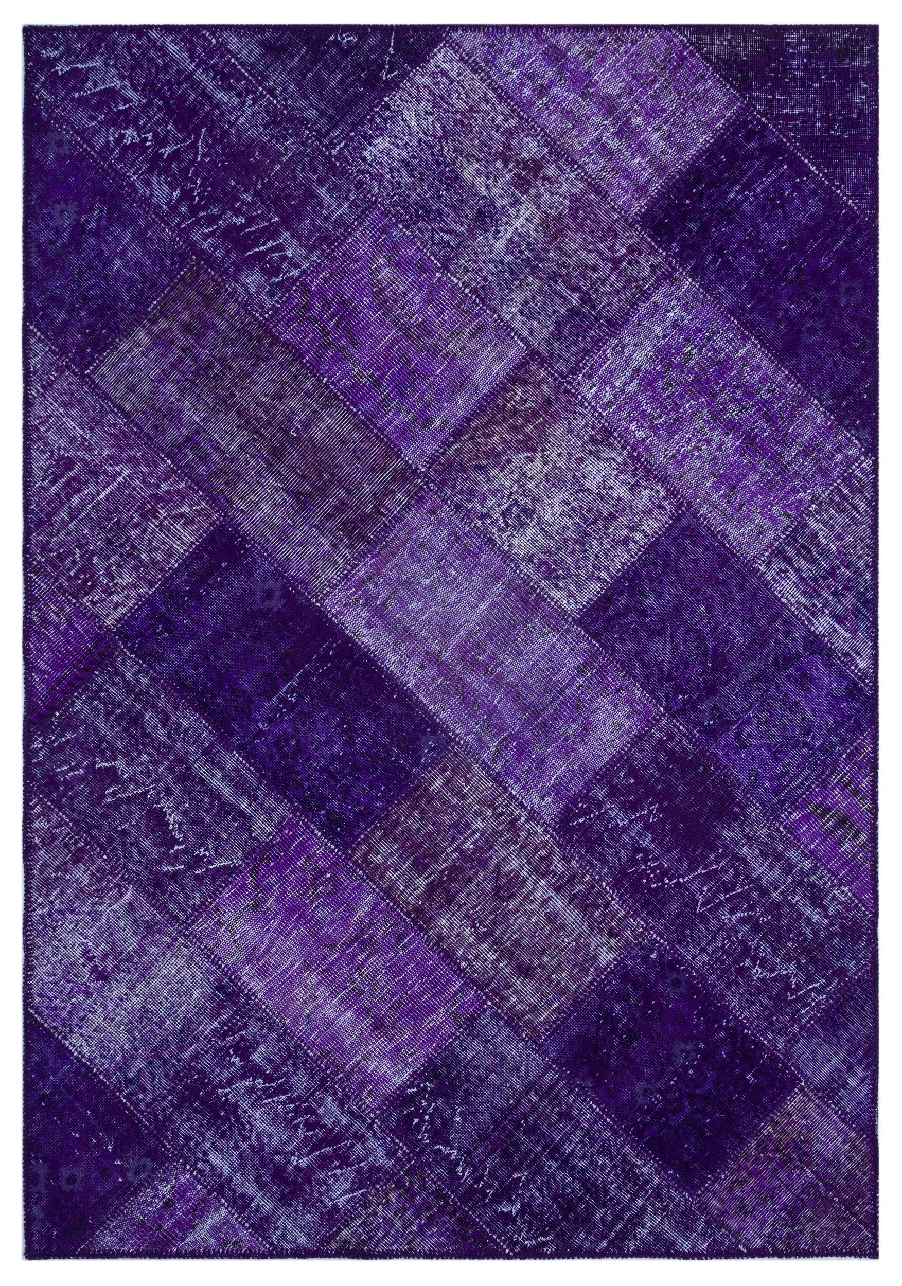 Iskece Mor Eskitme Yün El Dokuma Halısı 160 x 230 Apex Unique