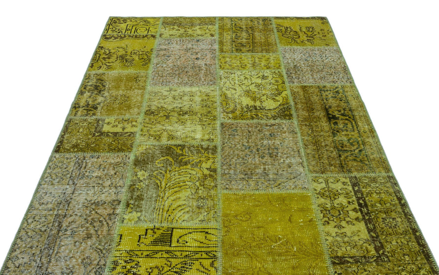 Sarı Anadolu Bohem Eskitme Yün Halı 160x230 - Özel Seri