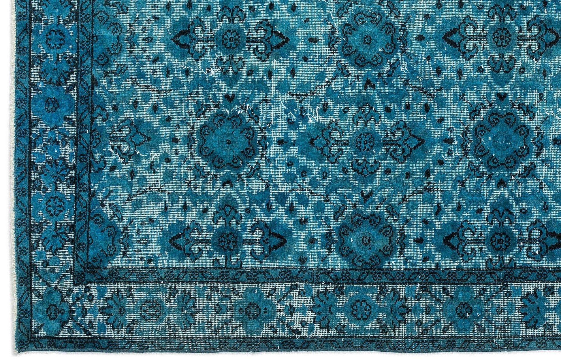Mavi Siyah Anadolu Bohem Yün Halı 160x259 - Özel Seri