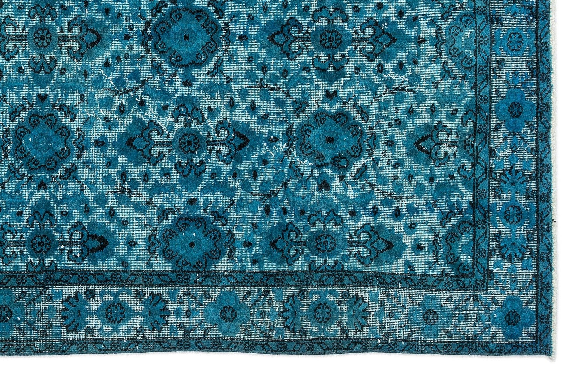 Mavi Siyah Anadolu Bohem Yün Halı 160x259 - Özel Seri