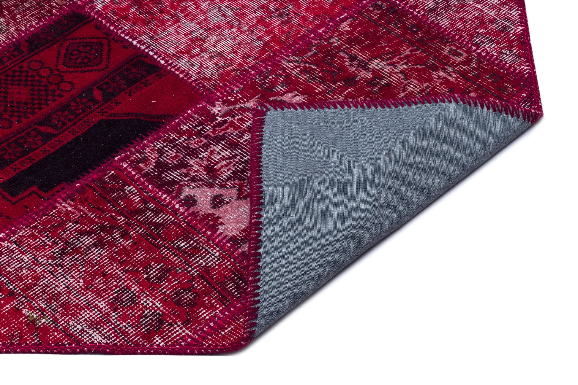 Iskece Kırmızı Eskitme Yün El Dokuma Halısı 160 x 230 Apex Unique