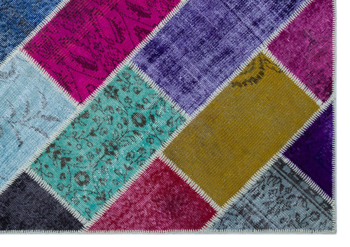 Iskece Bej Patchwork Yün El Dokuma Halısı 160 x 230 Apex Unique