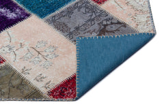 Iskece Bej Patchwork Yün El Dokuma Halısı 160 x 230 Apex Unique