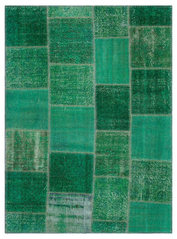Yeşil Anadolu Bohem Eskitme Yün Halı 160x221 - Özel Seri