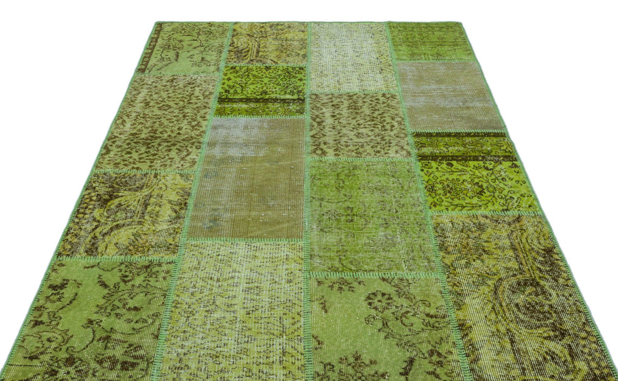 Yeşil Anadolu Bohem Eskitme Yün Halı 160x232 - Özel Seri