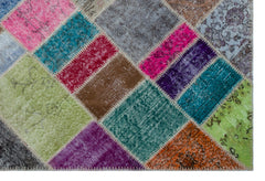 Iskece Bej Patchwork Yün El Dokuma Halısı 157 x 232 Apex Unique