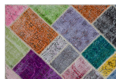 Iskece Bej Patchwork Yün El Dokuma Halısı 157 x 232 Apex Unique