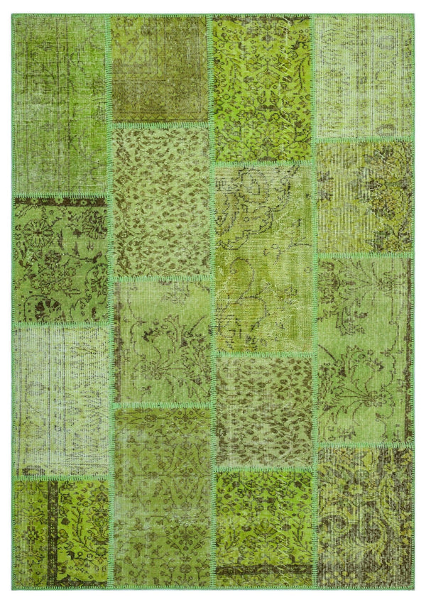 Yeşil Anadolu Bohem Eskitme Yün Halı 160x230 - Özel Seri