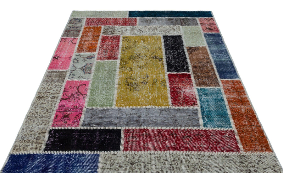 Bej Anadolu Bohem Geometrik Yün Halı 160x230 - Özel Seri
