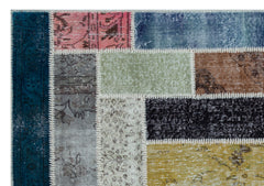 Iskece Bej Patchwork Yün El Dokuma Halısı 160 x 230 Apex Unique