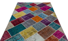 Iskece Bej Patchwork Yün El Dokuma Halısı 160 x 230 Apex Unique