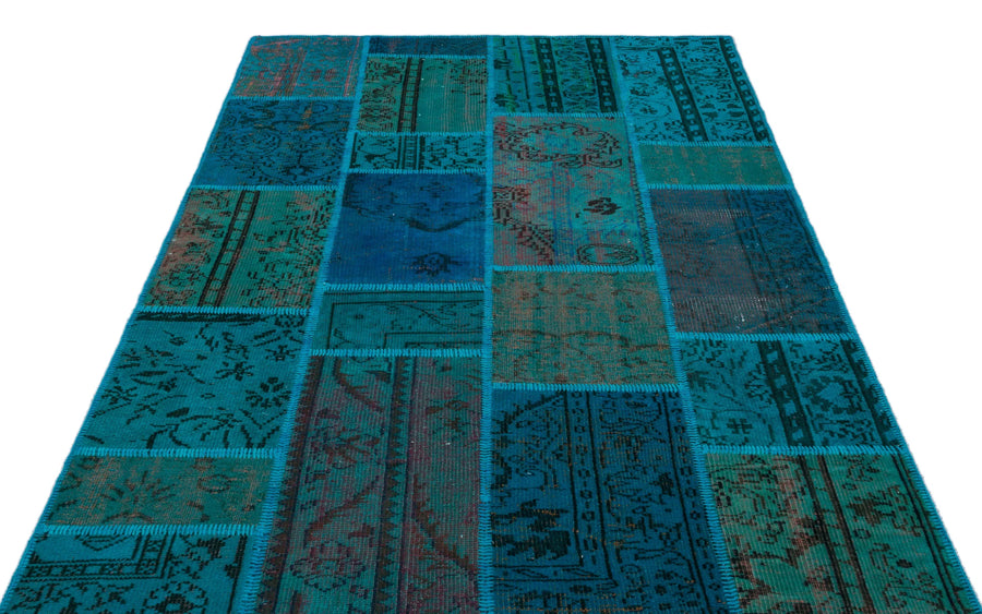 Bordo Lacivert Anadolu Bohem Eskitme Yün Halı 160x230 - Özel Seri