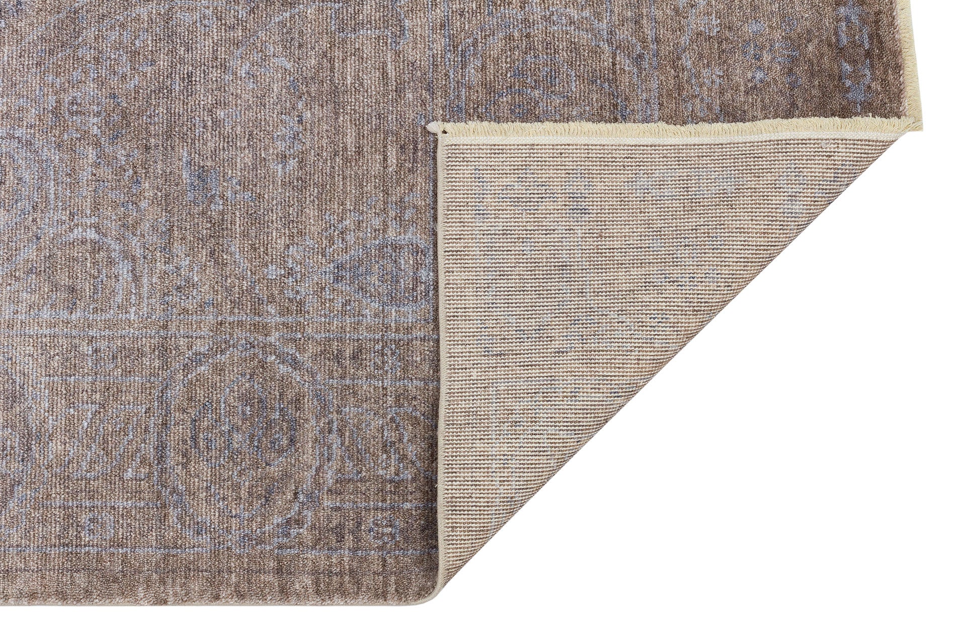 Pearland Bej Eskitme Overdyed Tarzı Özel Hav Vermeyen ve El Emeği ile Özel Tezgahlarda Üretilen Uşak Halısı Eko