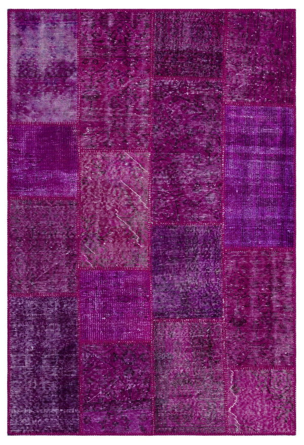 Pembe Anadolu Eskitme Geometrik Yün Halı 120x180 - Özel Seri