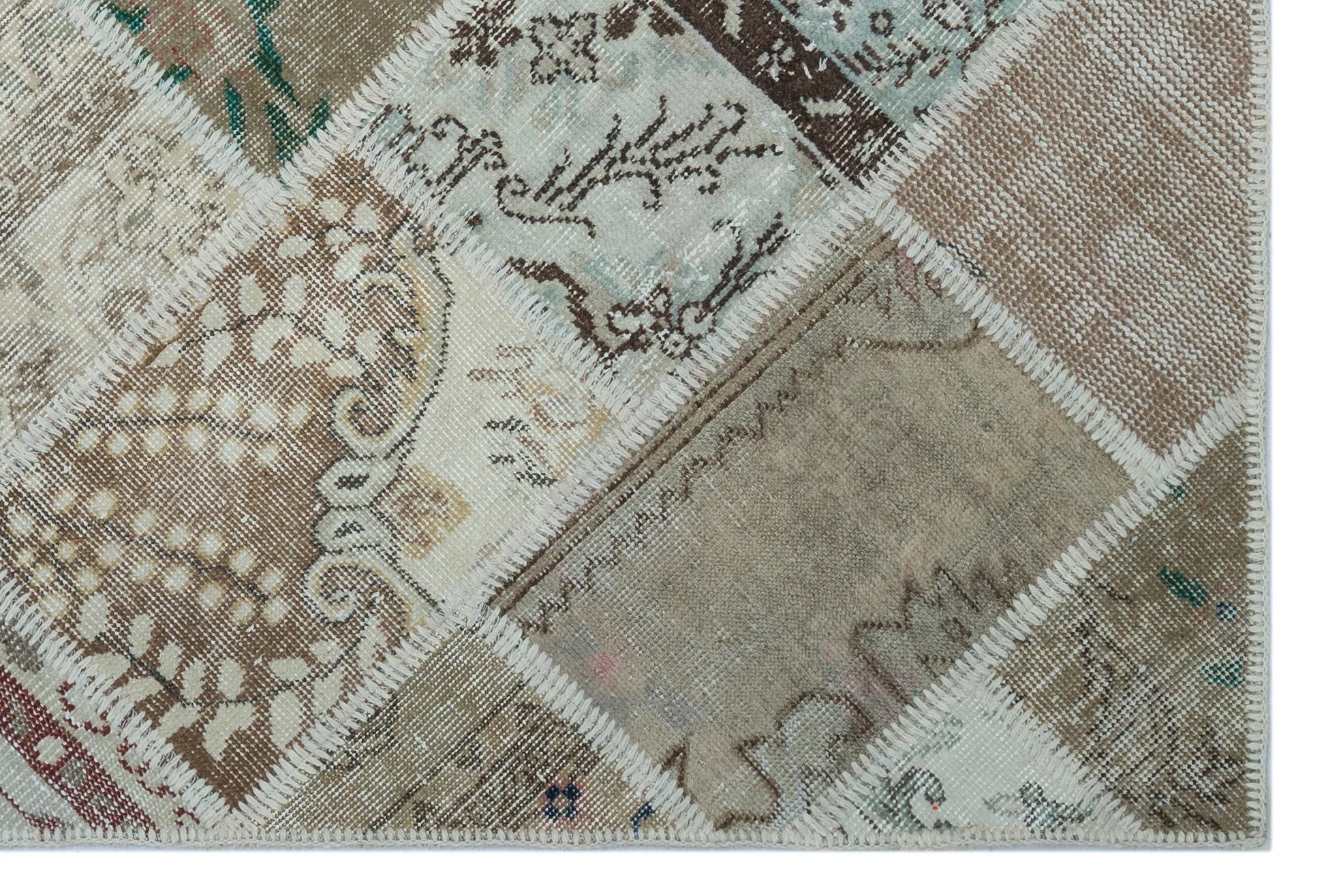 Bej Anadolu Bohem Eskitme Yün Halı 120x180 - Özel Seri