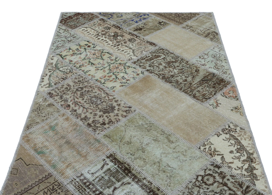 Bej Anadolu Bohem Eskitme Yün Halı 120x180 - Özel Seri