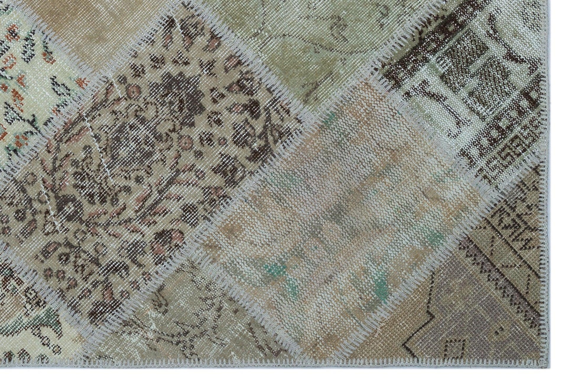 Bej Anadolu Bohem Eskitme Yün Halı 120x180 - Özel Seri