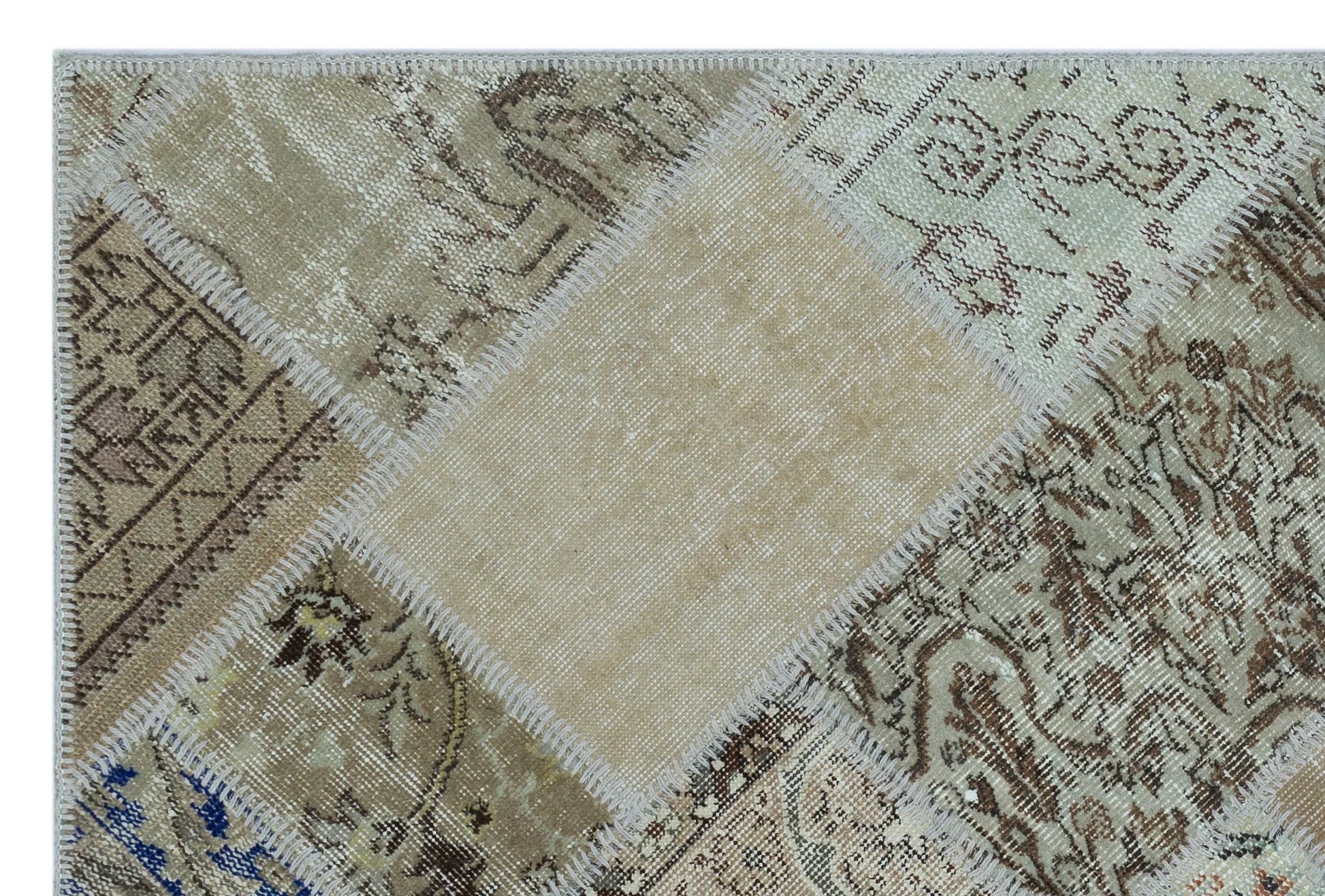 Bej Anadolu Bohem Eskitme Yün Halı 120x180 - Özel Seri