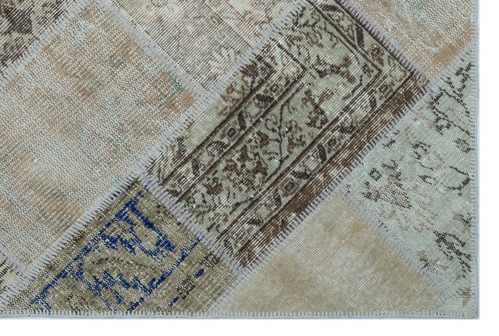 Bej Anadolu Bohem Eskitme Yün Halı 120x180 - Özel Seri