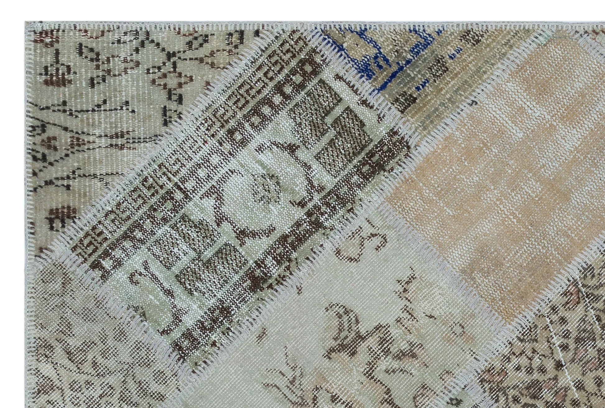 Bej Anadolu Bohem Eskitme Yün Halı 120x180 - Özel Seri