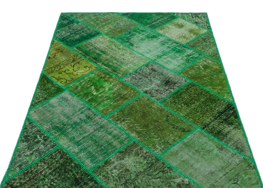 Yeşil Anadolu Bohem Eskitme Yün Halı 120x180 - Özel Seri