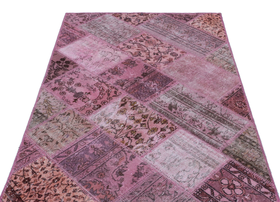Pembe Anadolu Bohem Eskitme Yün Halı 120x180 - Özel Seri