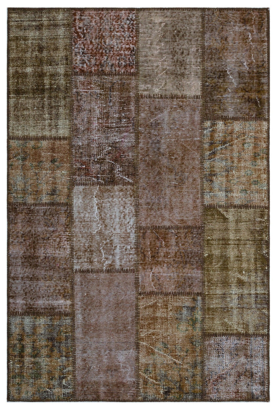 El Dokuma Geometrik Desenli Halı Eskitme Yün 120x180 cm 26664 – Koridor kullanımı