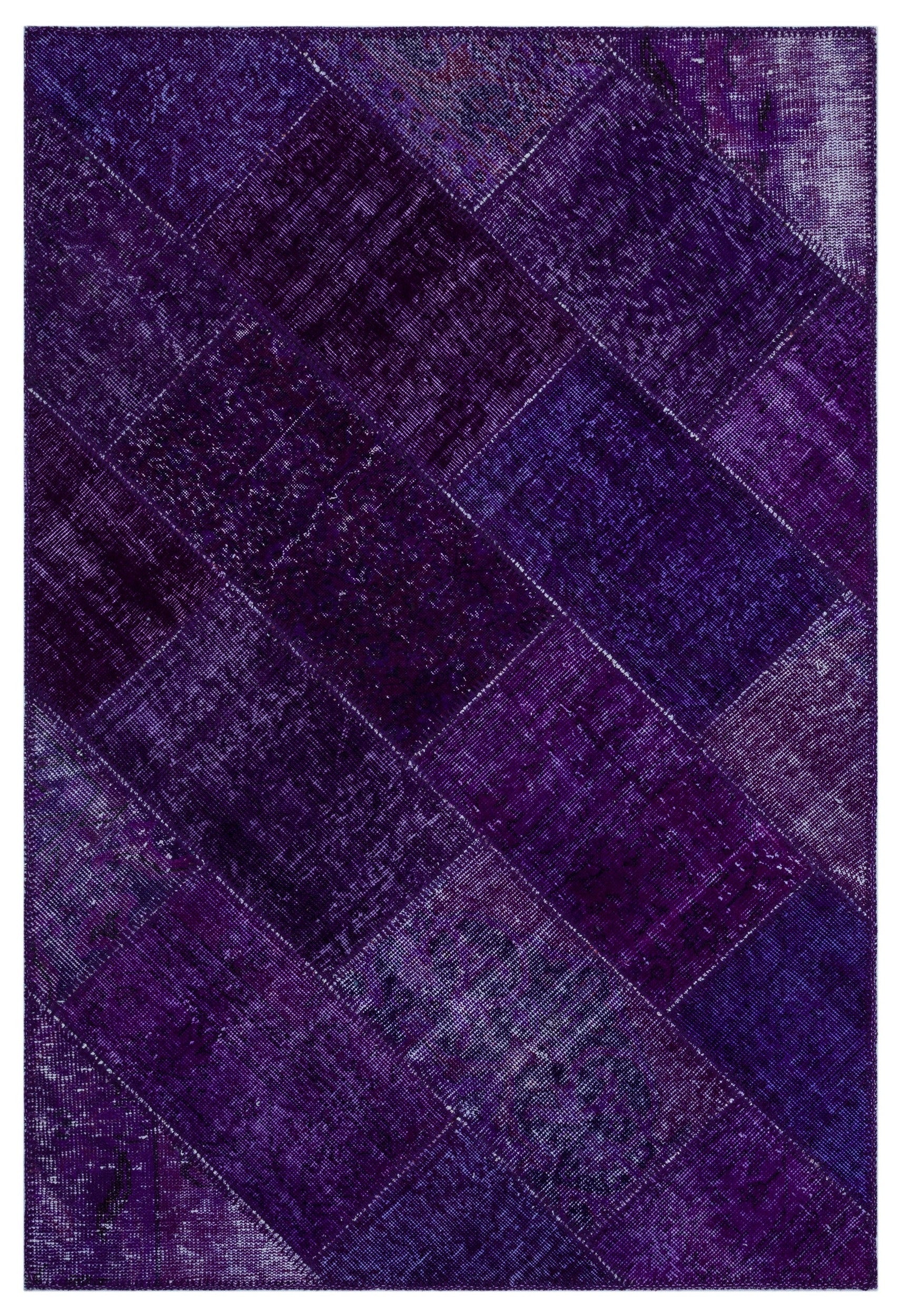 Iskece Mor Eskitme Yün El Dokuma Halısı 120 x 180 Apex Unique