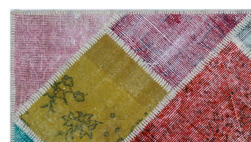 Iskece Bej Patchwork Yün El Dokuma Halısı 084 x 152 Apex Unique