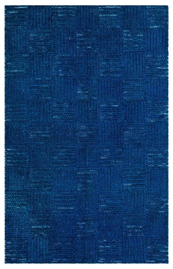 Mavi Geometrik Modern Yün Halı 122x193