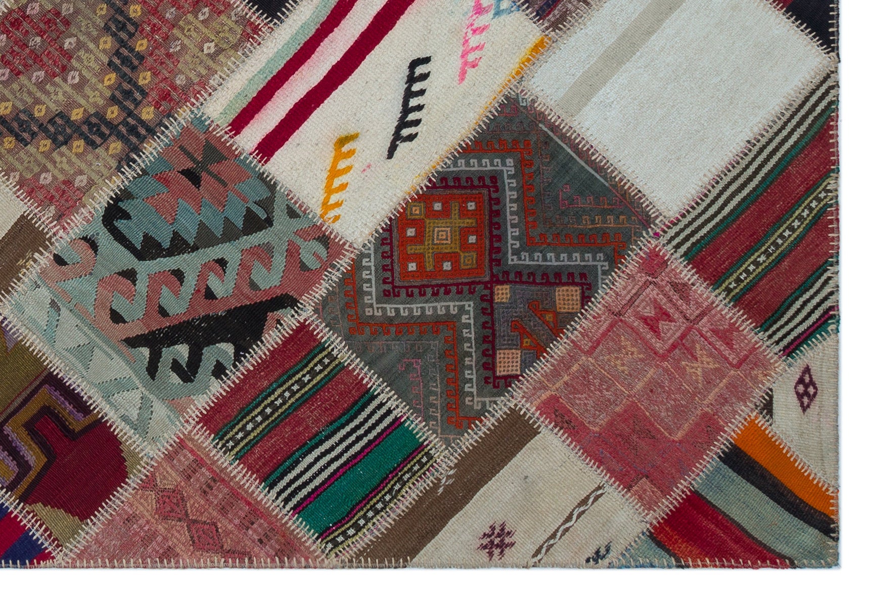 Teselya Bej Eskitme Yün El Dokuma Halısı 162 x 247 Apex Unique