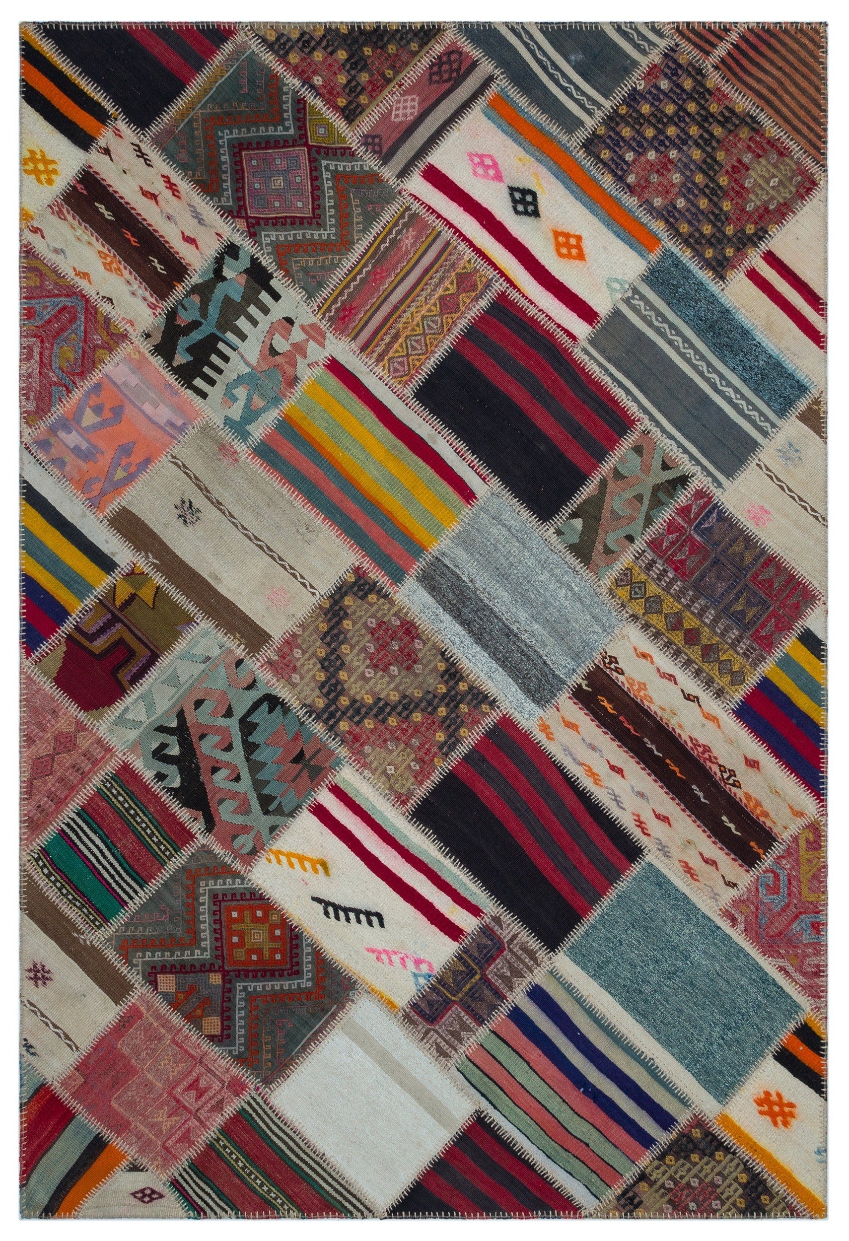 Teselya Bej Eskitme Yün El Dokuma Halısı 162 x 247 Apex Unique