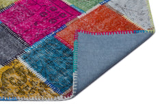 Iskece Bej Patchwork Yün El Dokuma Halısı 192 x 286 Apex Unique