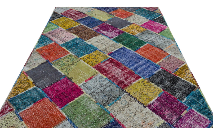 Bej Anadolu Geometrik Vintage Yün Halı 192x286 - Özel Seri