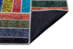 Iskece Bej Patchwork Yün El Dokuma Halısı 198 x 287 Apex Unique