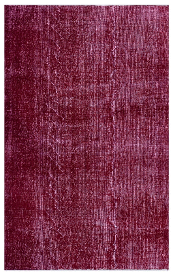 Pembe Anadolu Eskitme Geometrik Yün Halı 119x194 - Özel Seri