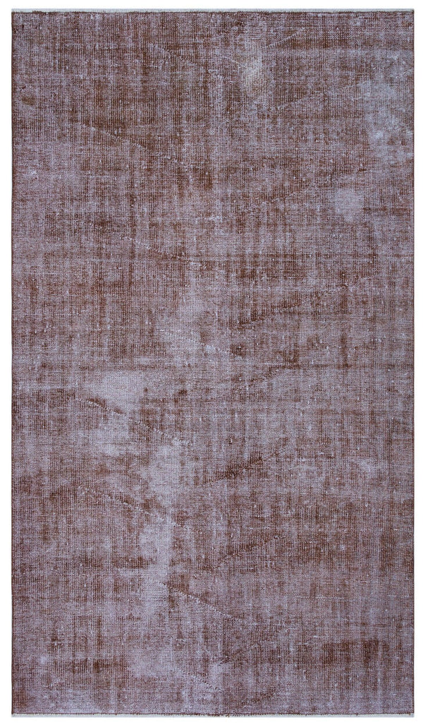 Bordo Anadolu Eskitme Çiçekli Yün Halı 154x262 - Özel Seri