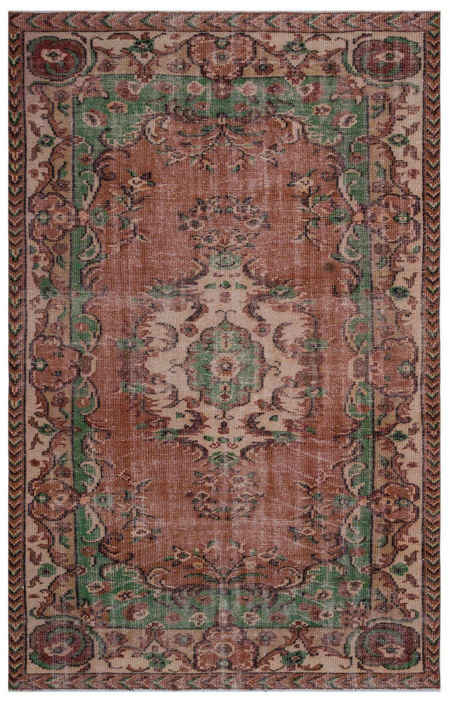Kırmızı Madalyon Desenli Yün El Dokuma Halı 170x265 cm – Koridor kullanımı
